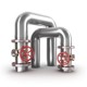 Industrial valves and pipes